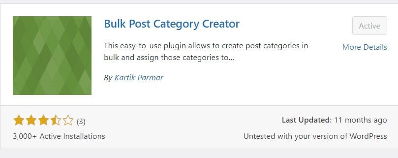 bulk post category creator