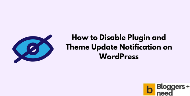 How to disable plugin and theme update notification on wordpress