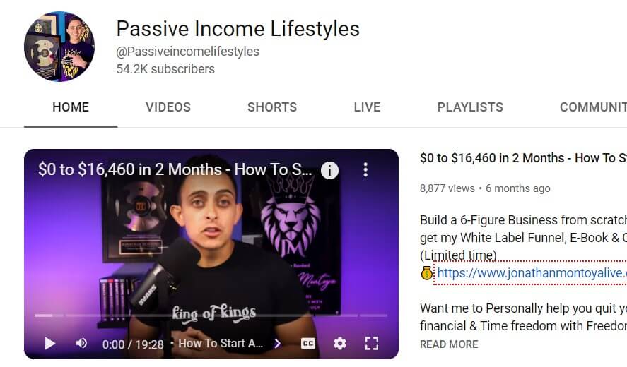 passive income lifestyles YouTube