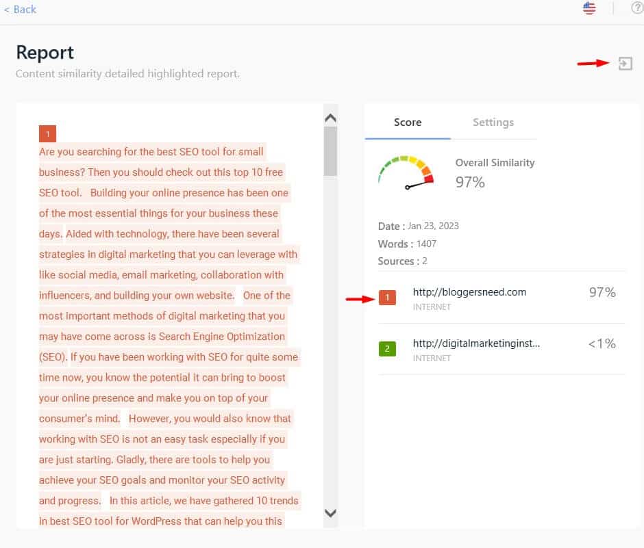 plagiarism final report.