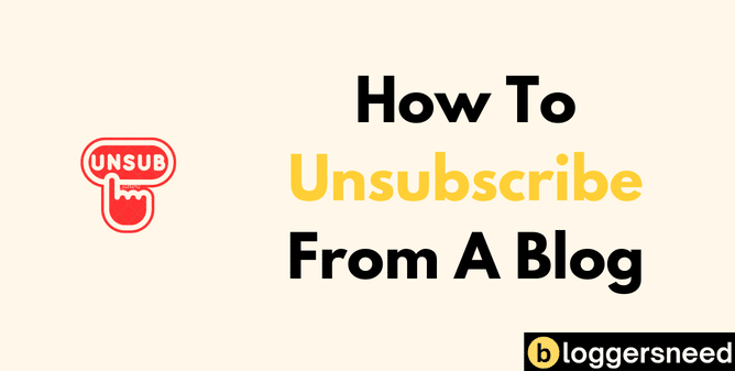 How to Unsubscribe from a blog