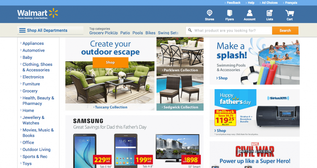 walmart homepage