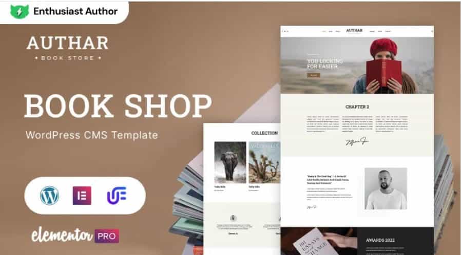 Authar elementor author wordpress theme