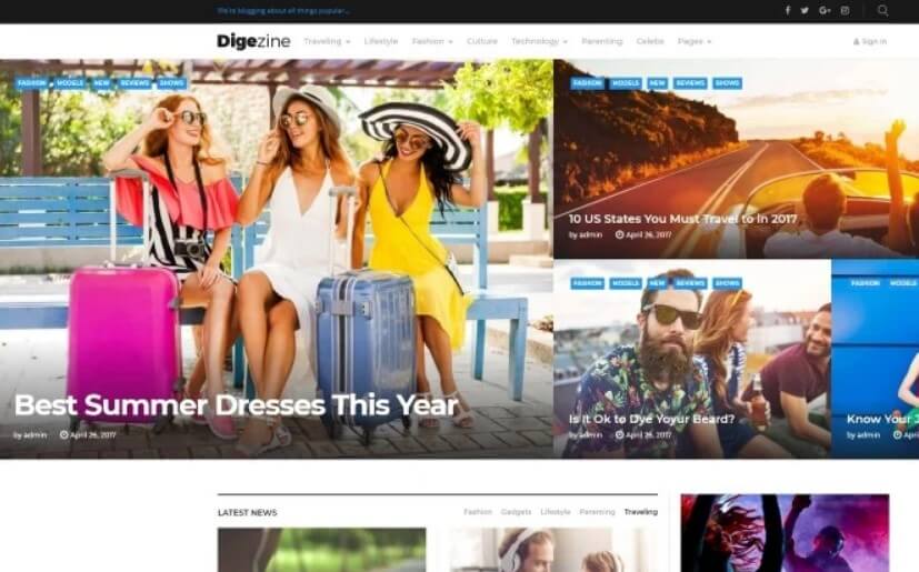 Digezine News WordPress Theme