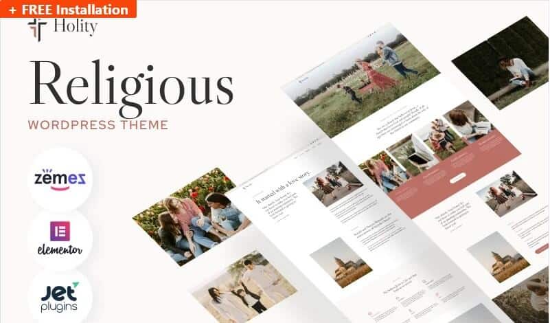 Holity popular church wordpress theme