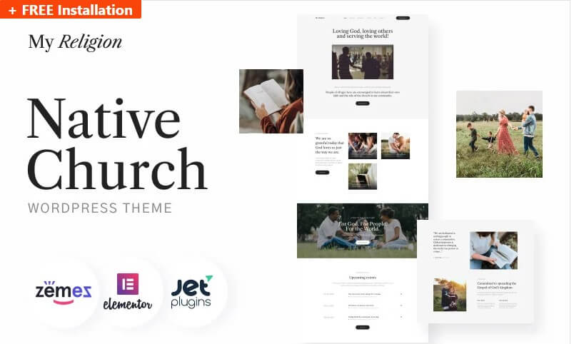 Native church good church wordpress theme