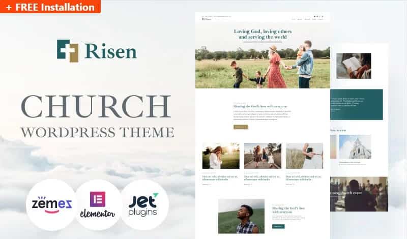 Risen great church wordpress theme