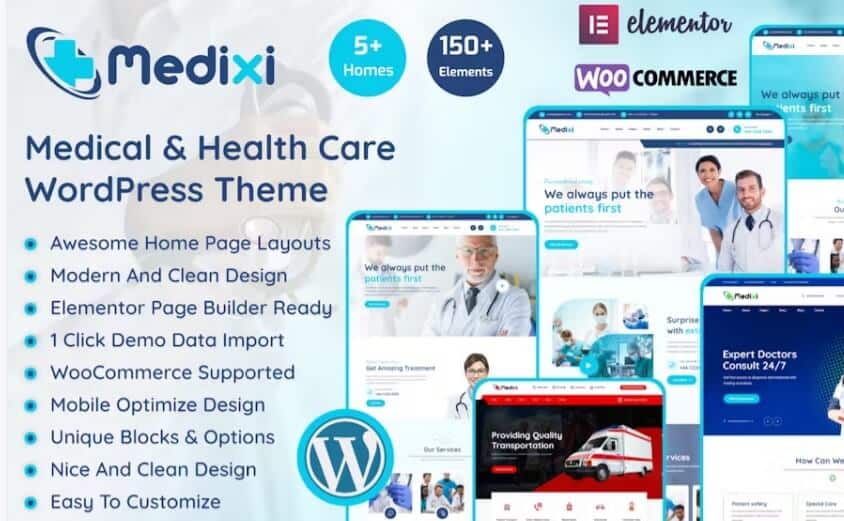Medixi - Doctor  Medical Care WordPress Theme