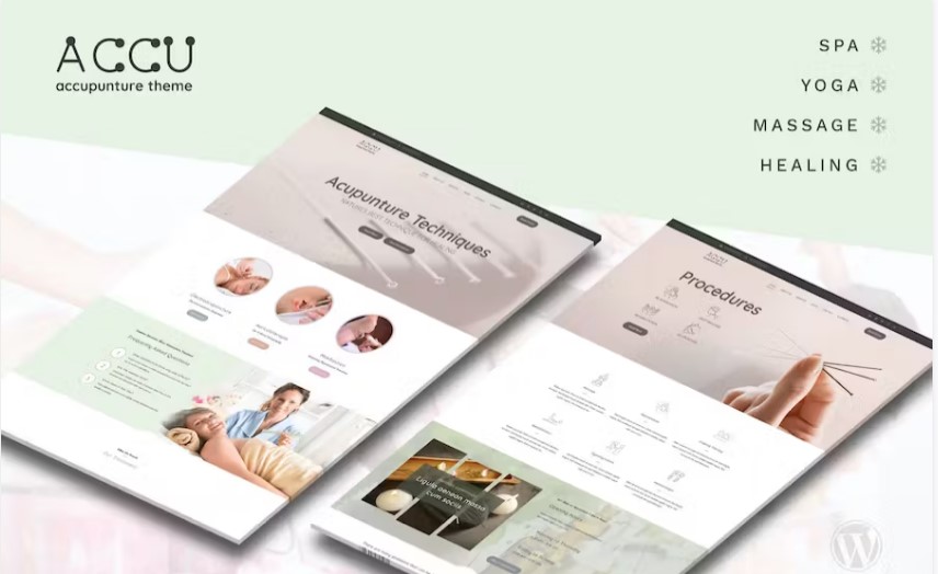 Accu acupuncture massage wordpress theme