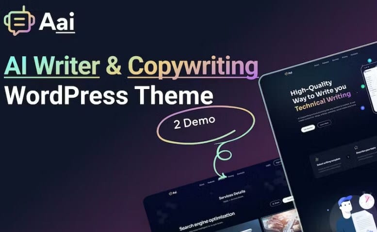 Aai - ai writer & ai copywriting landing page theme