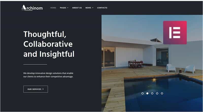 Archinom - architect wordpress elementor theme