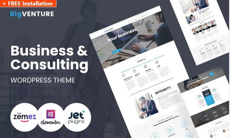 Bigventure consultants wordpress theme