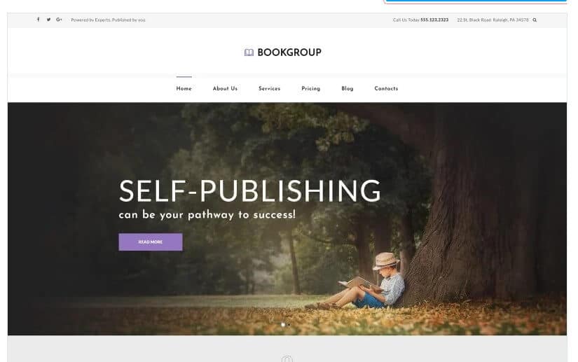 Bookgroup - book publishing wordpress theme