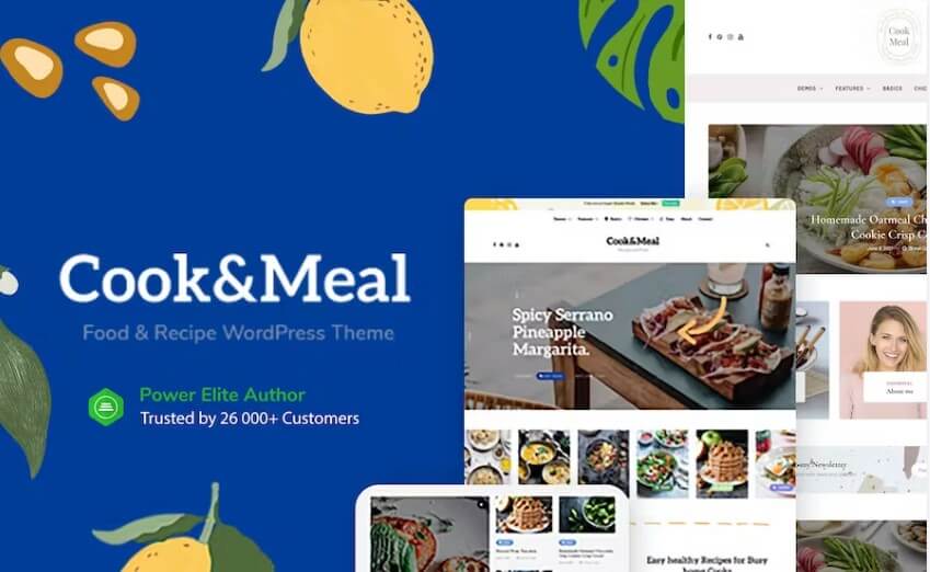 Cook & meal - food blog & recipe wordpress theme