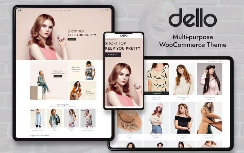 Dello clothing - multi-purpose woocommerce theme