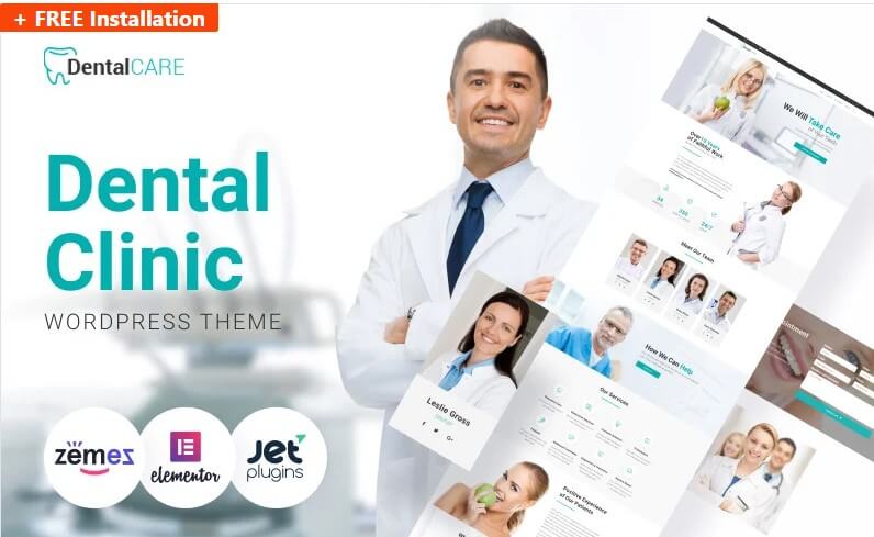 Dentalcare - dental clinic wordpress theme