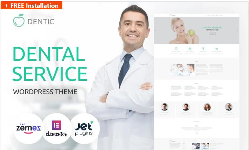 Dentic - dentistry multipurpose classic wordpress elementor theme