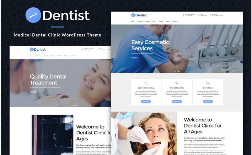 Dentist - dental medical clinic wordpress theme