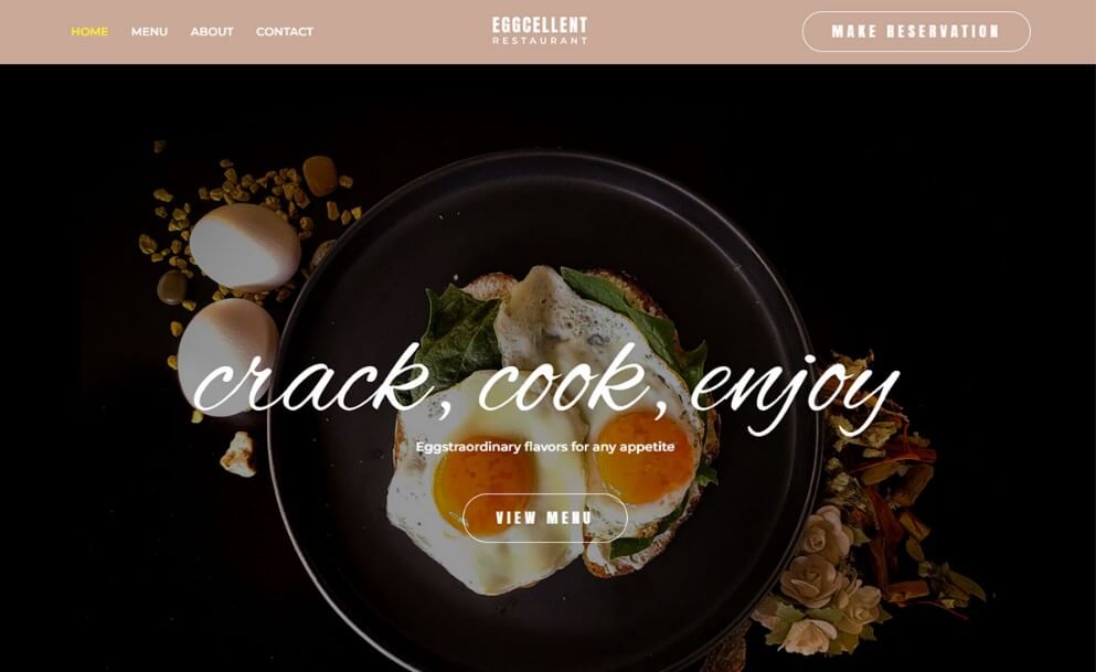 Eggcellent Restaurant WordPress Theme