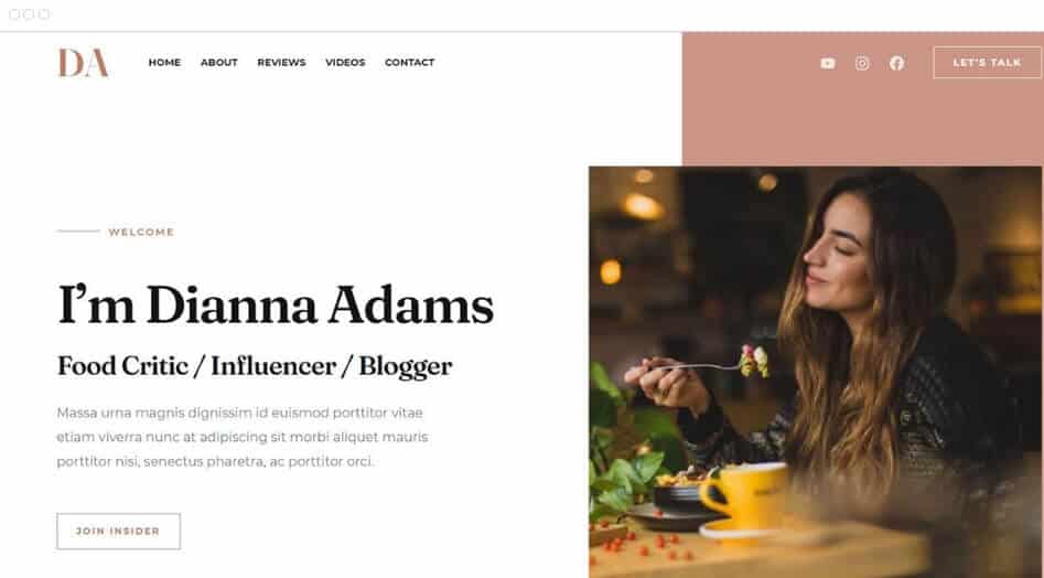 Food blogger wordpress theme