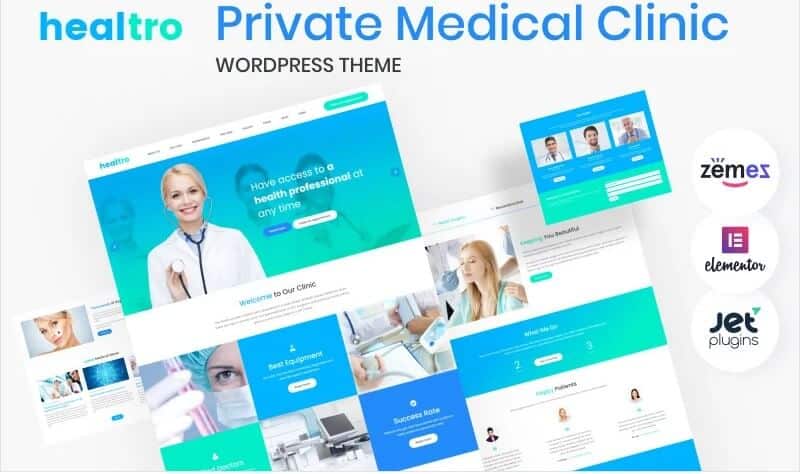 Healtro - private medical clinic wordpress theme