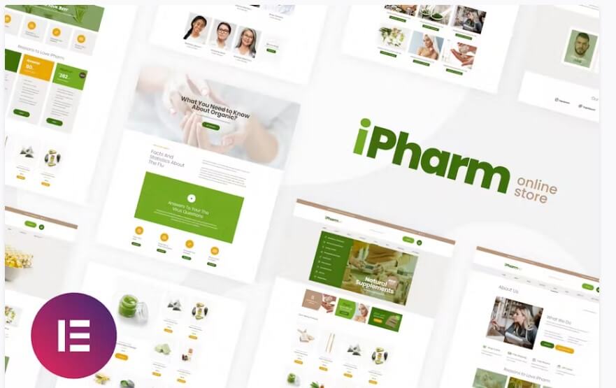 Ipharm - online pharmacy woocommerce elementor template kit