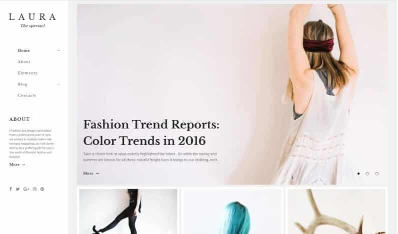 Laura women fashion blog wordpress theme