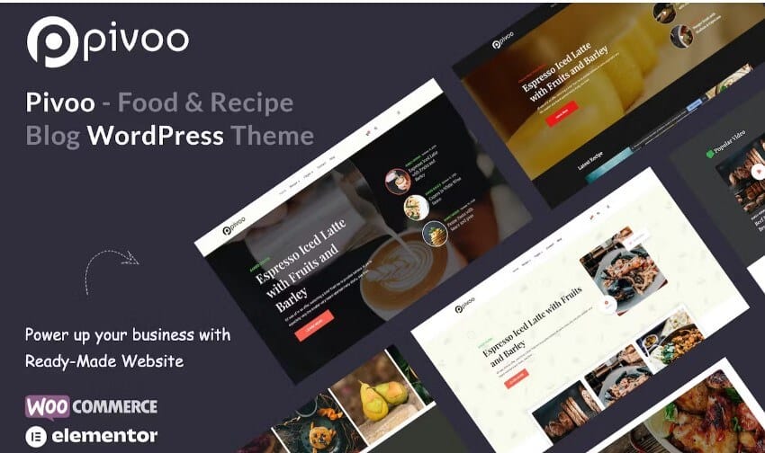 Pivoo - Food & Recipe Blog WordPress Theme