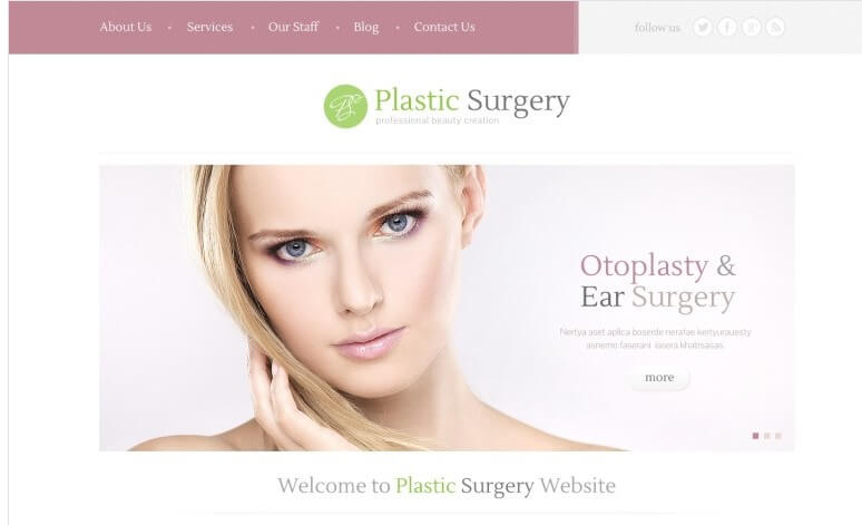 Plastic surgery wordpress theme