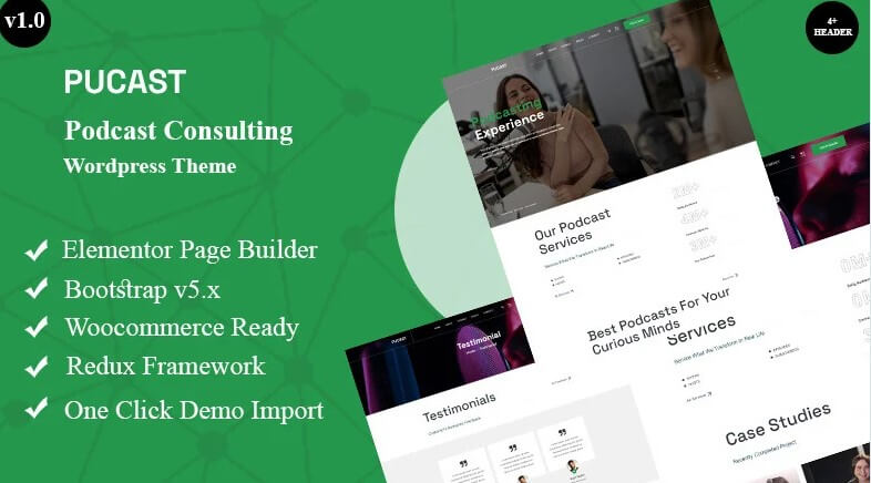 Pucast podcast wordpress theme