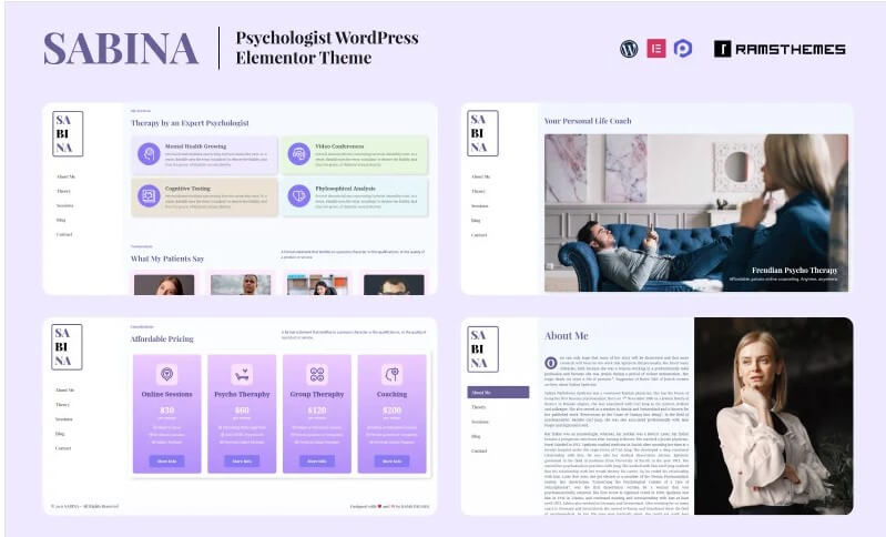 Sabina - psychologist wordpress theme