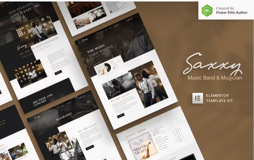 Saxxy top wordpress theme for musician band