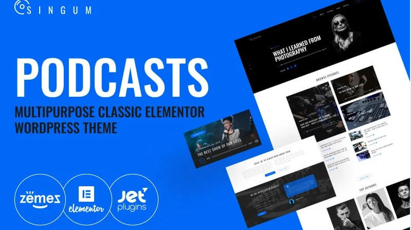 Singum - podcaster multipurpose wordpress theme