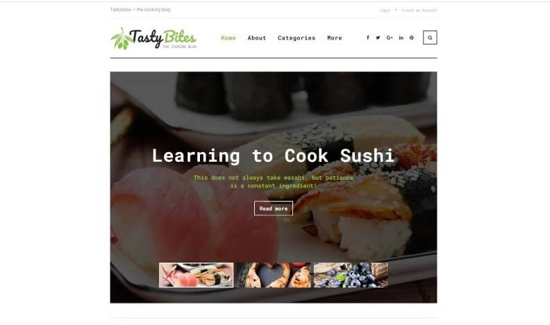 Tastybites - recipe & food blog wordpress theme