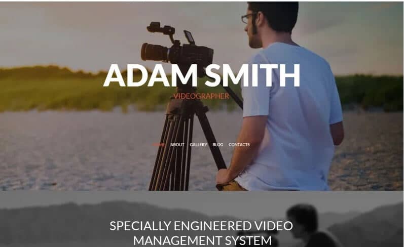 Videographer responsive wordpress theme