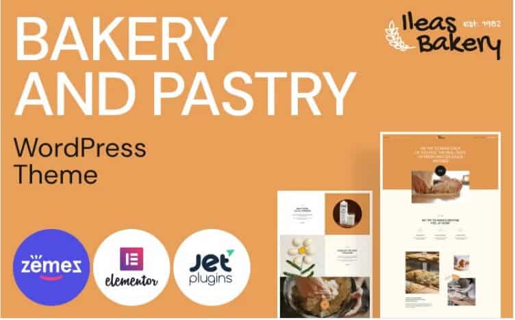 Bakery and Pastry - Ileas Bakery WordPress Theme