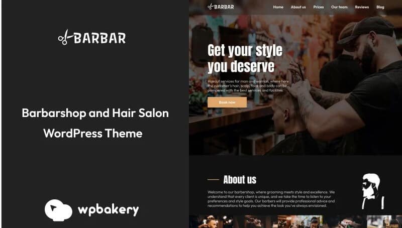 Barbar - barber shop wordpress theme