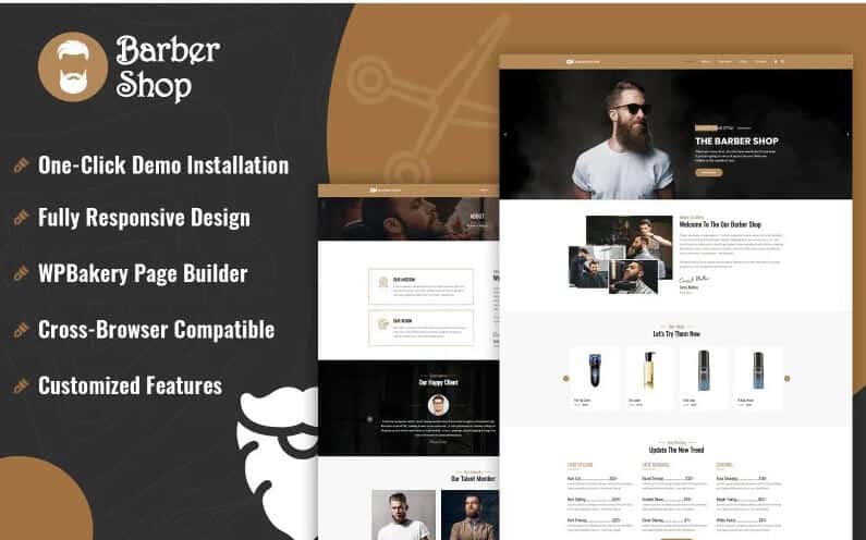 Barber shop wordpress theme