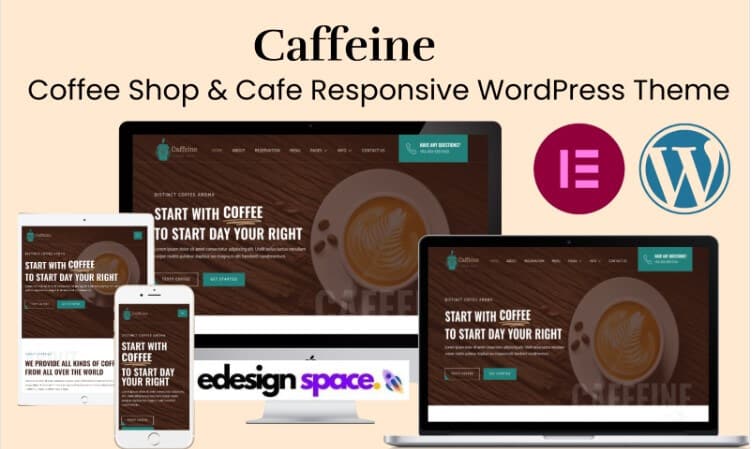 Caffeine - coffee shop & cafe responsive wordpress theme