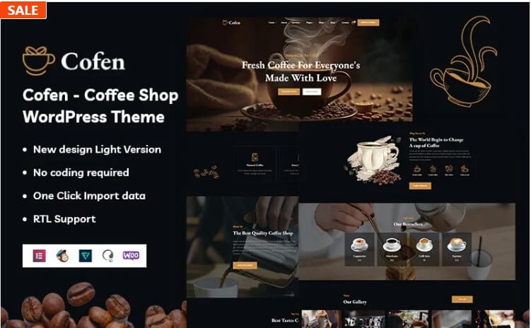 Cofen - Coffee Shop WordPress Theme
