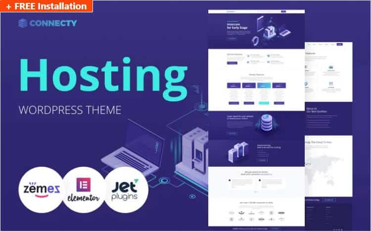 Connecty - hosting wordpress elementor theme