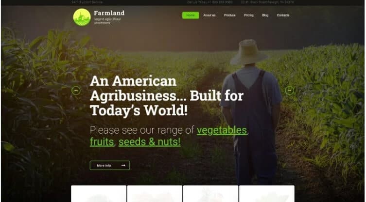 Farmland - agriculture  farming wordpress theme