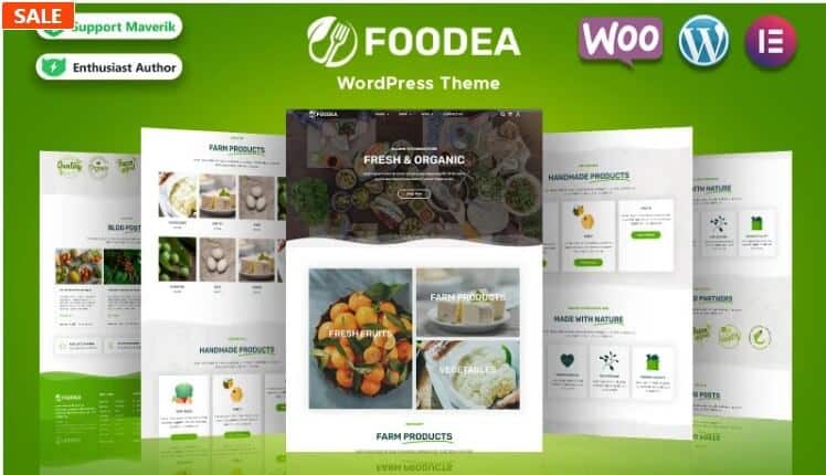 Foodea - organic food wordpress elementor theme