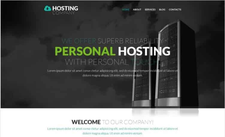 Hosting provider wordpress theme