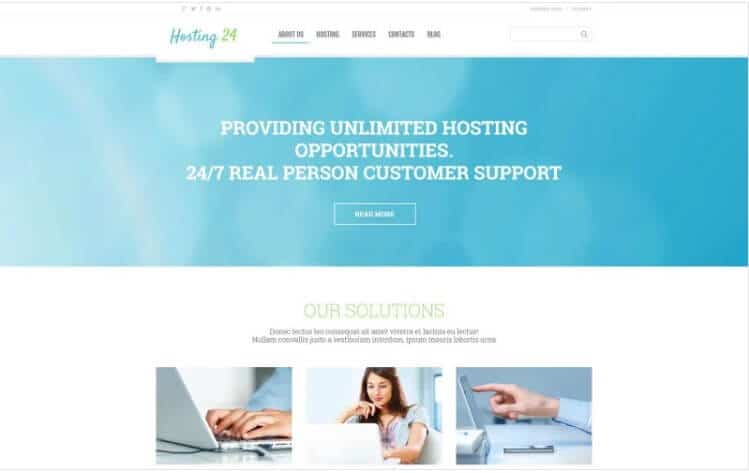 Hosting responsive wordpress theme