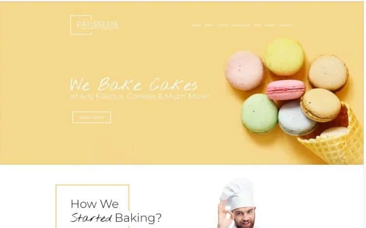 Patisserie - cakery responsive wordpress theme