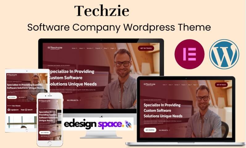 Techzie - software company wordpress theme