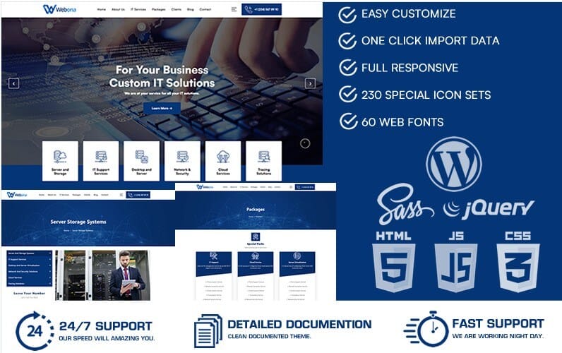 Webona - it service wp theme