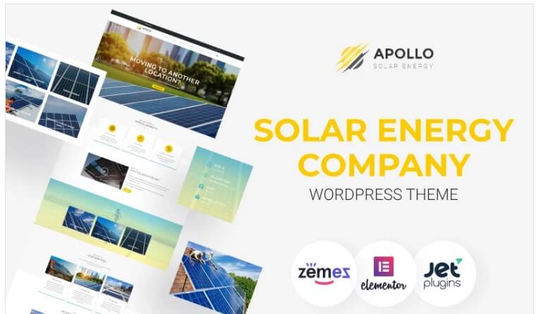 Apollo - solar energy company responsive wordpress theme