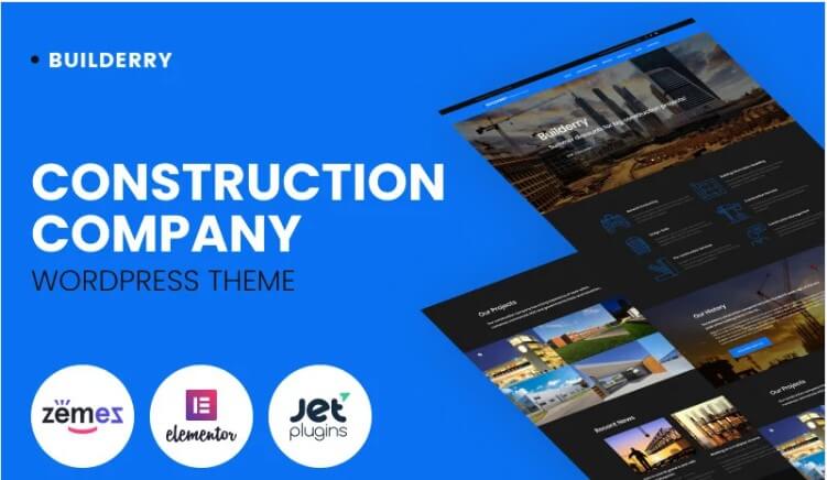 Builderry - construction company wordpress theme